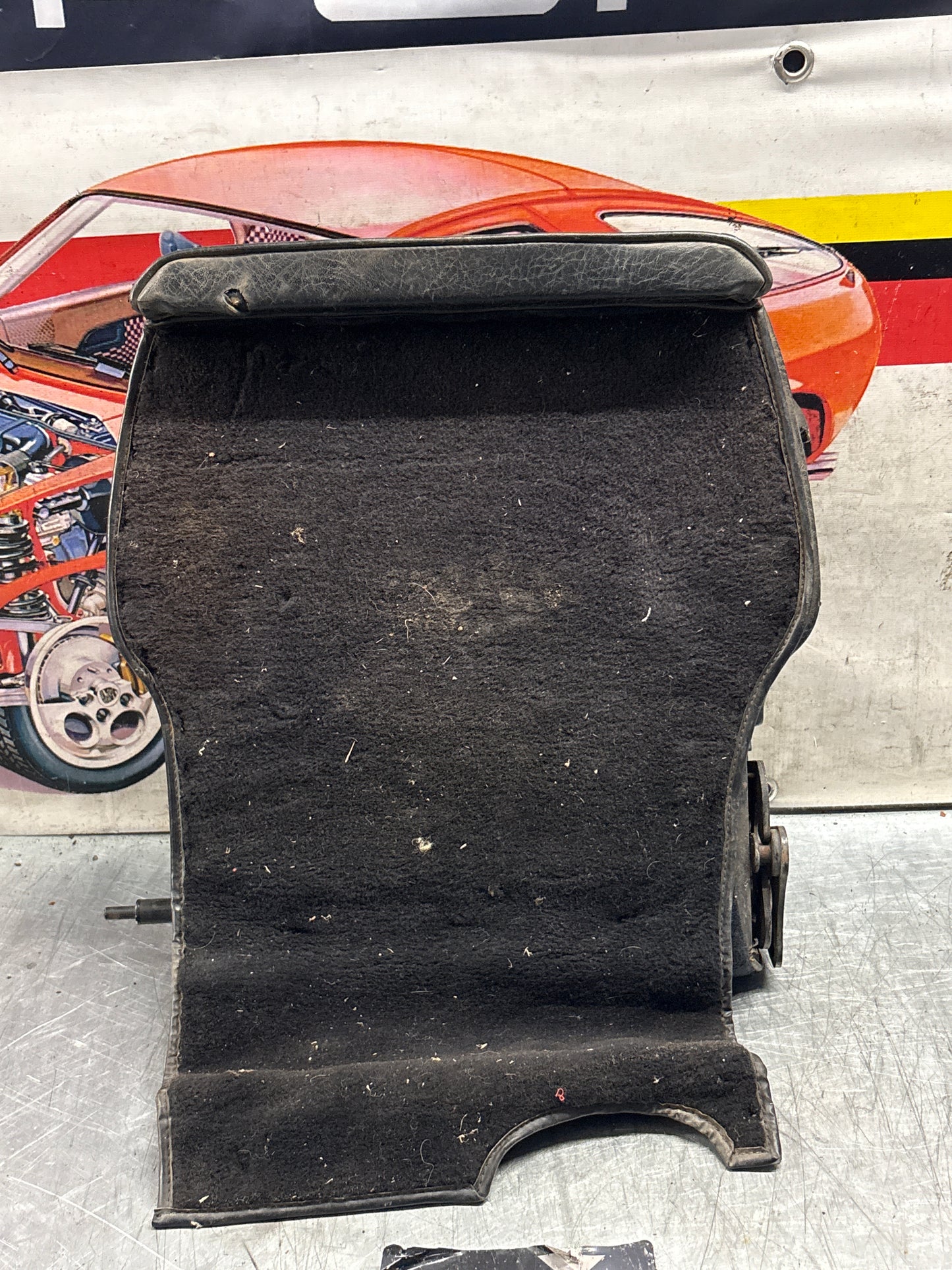 Porsche 928 rear right seat backrest, black, leather-velour used 92852203852