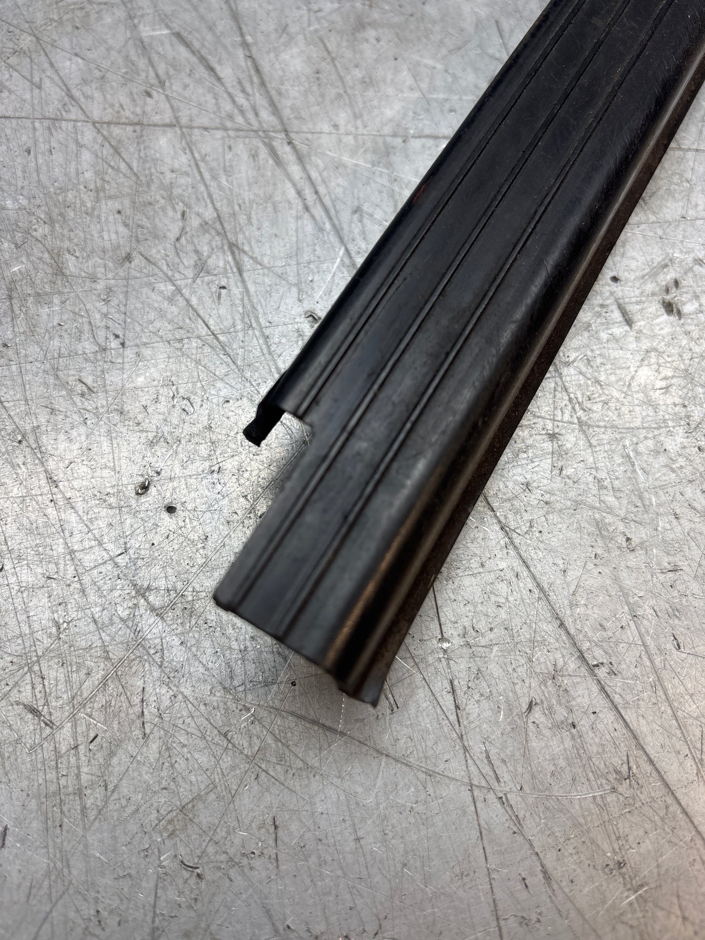 Porsche early 924/944 right sill trim, used 477853658A