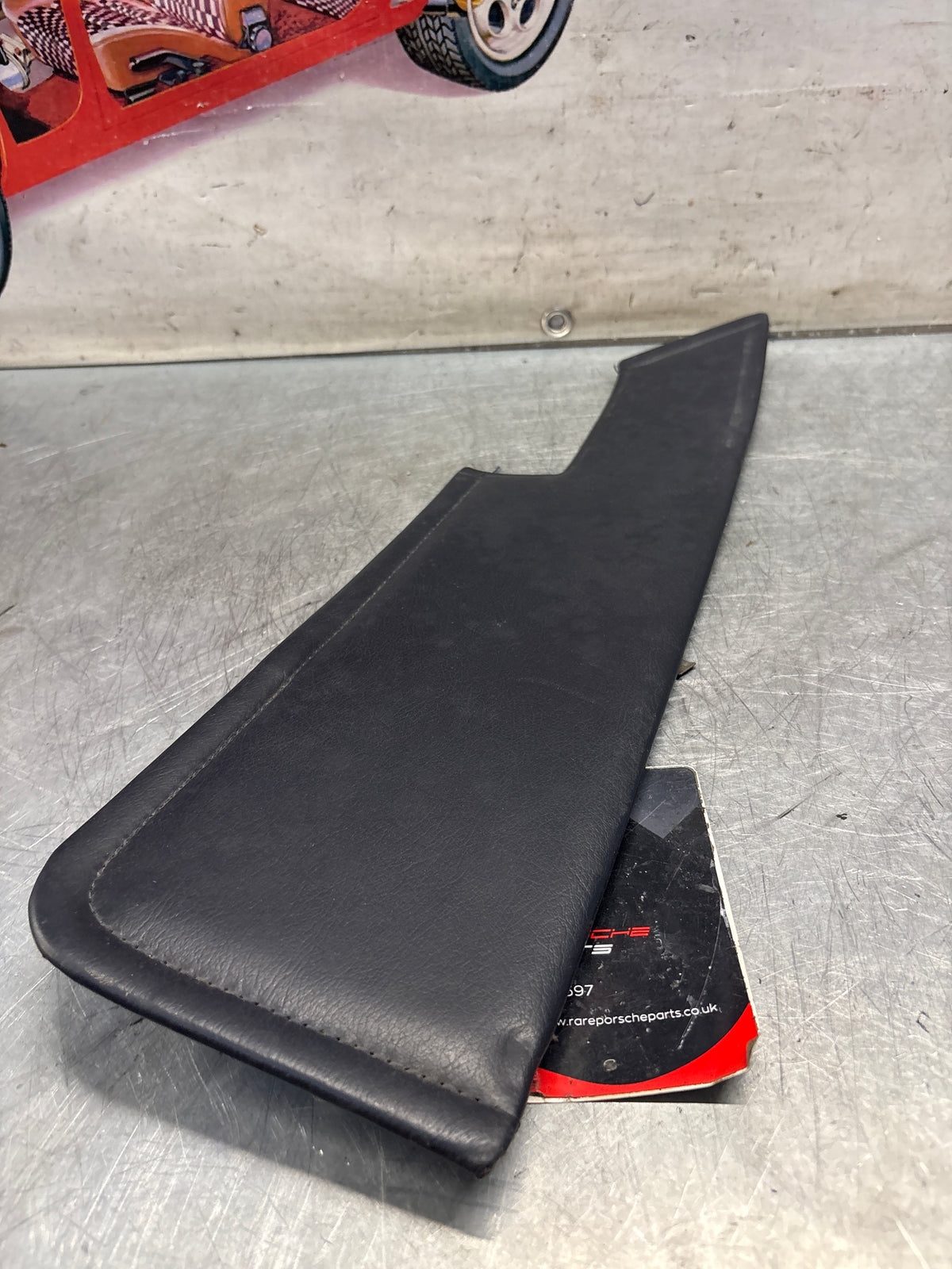 Porsche 928 door card insert panel, marine blue, 92855505102, used