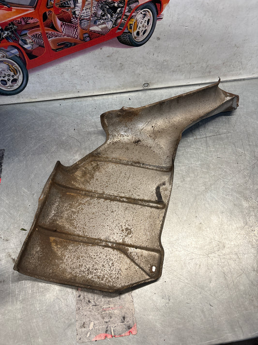 Porsche 928 S / S4 rear heat shield protection plate, used 92850493204
