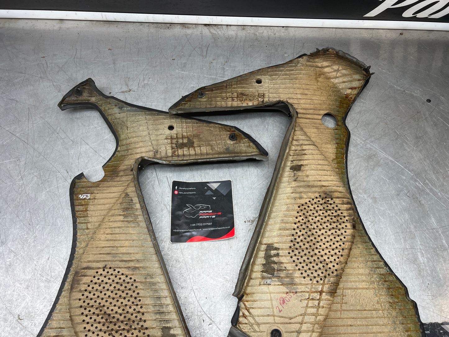 Porsche 944 black rear interior C Post trims/cards. Quarter panel trim used 944555021 944555022