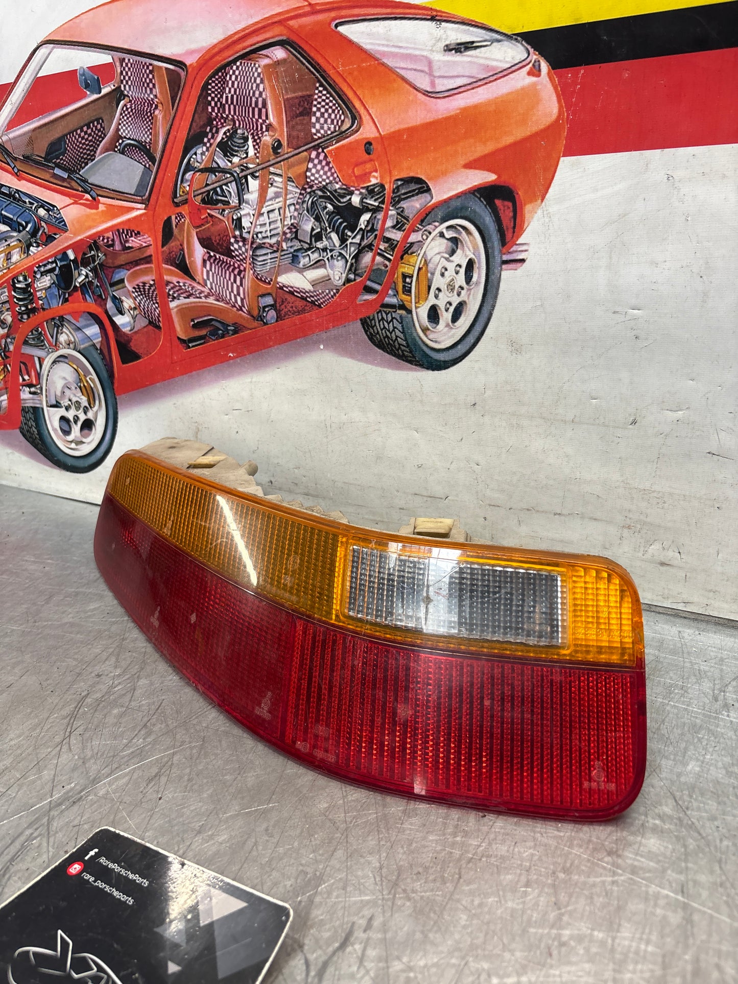 Porsche 928 rear left tail light, used, 92863104300