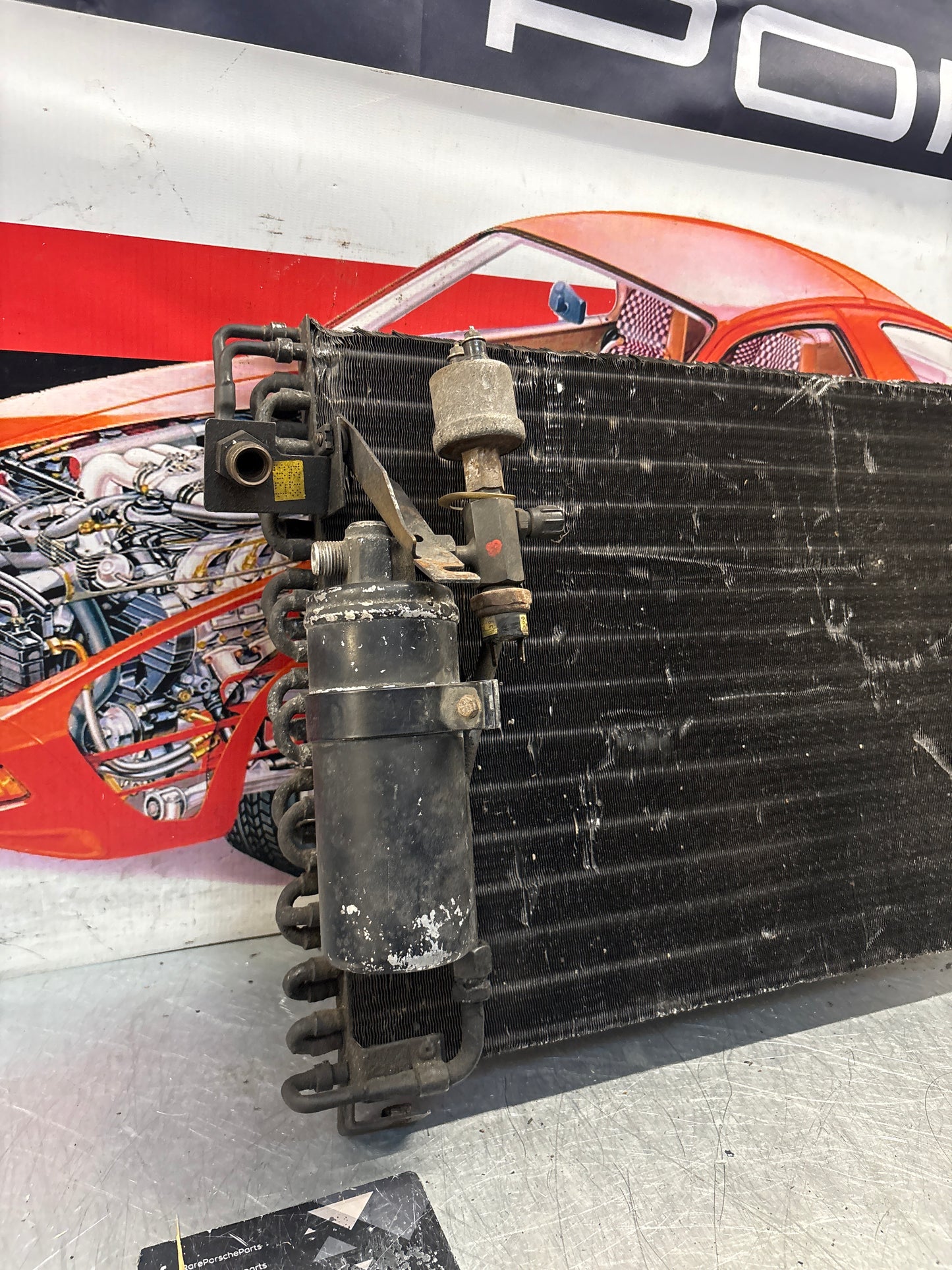 Porsche 928 AC Condenser, used 92857314303