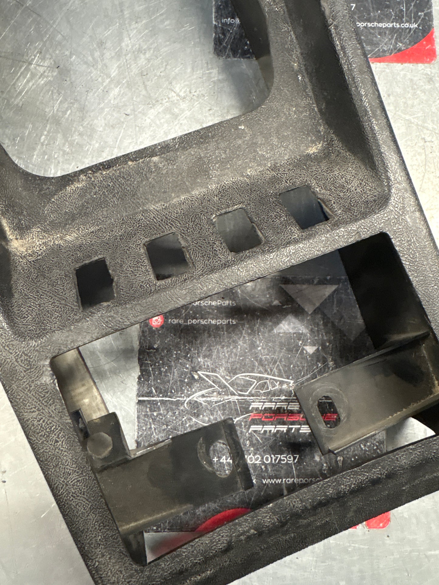 Porsche 924 centre console black, with one switch hole 477857951 used, without carpet