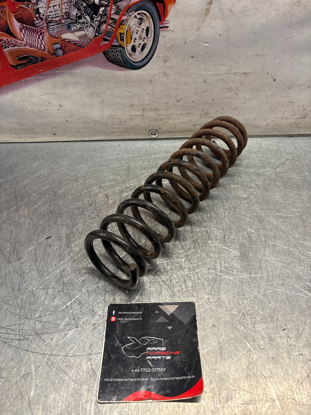 Porsche 911 964 rear suspension coil spring, used 96433353102