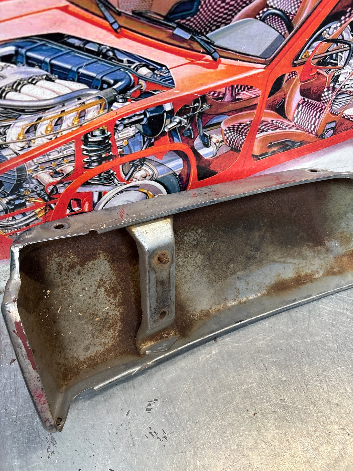 Porsche 914 chrome rear bumper, used 91450501910