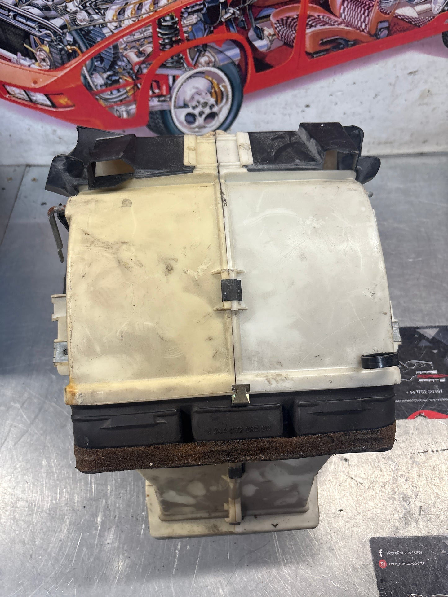 Porsche 924S heater box blower fan assembly, complete, used 811819096 / 321819095 / 321819087