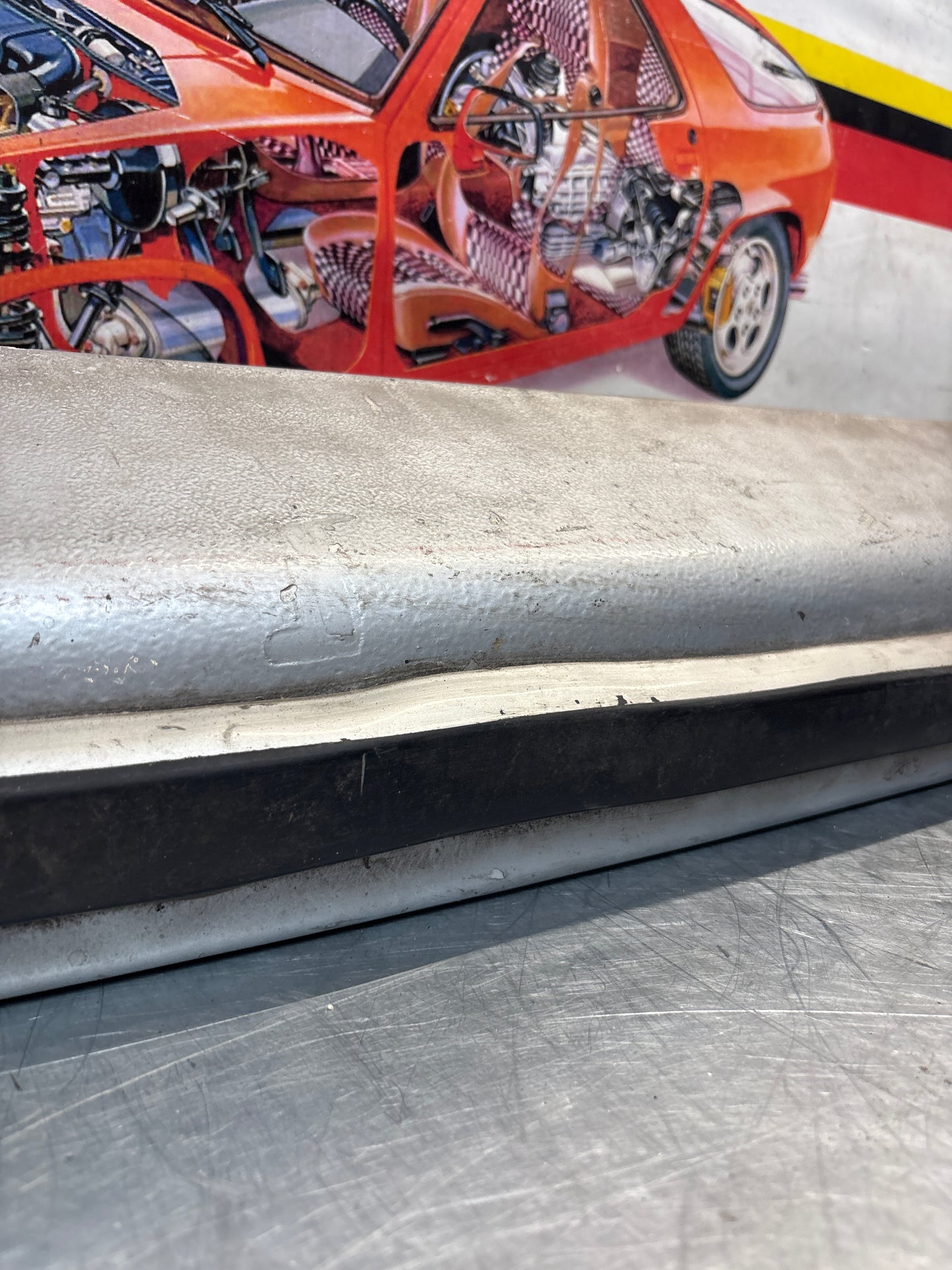 Porsche 924/924S rear bumper, used 477807313