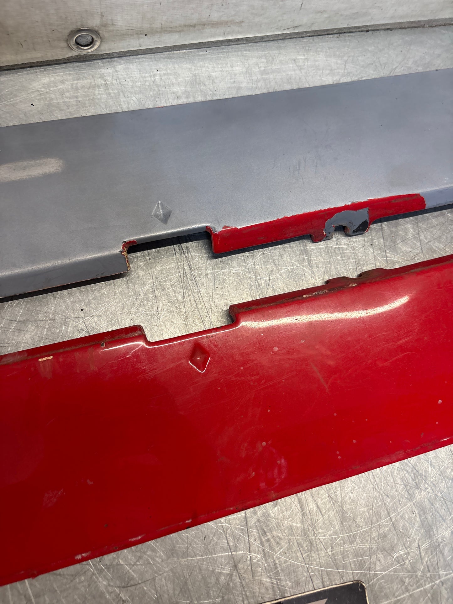 Porsche 924 Carrera GT pair of side skirt trim, used 93755902700 / 93755902800
