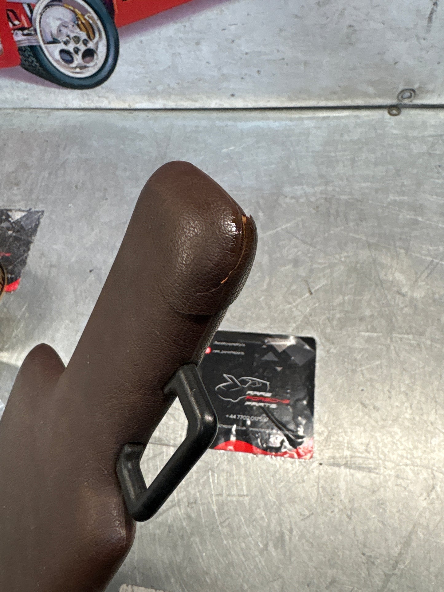 Porsche 928 brown sun visor, used, left 92873123702