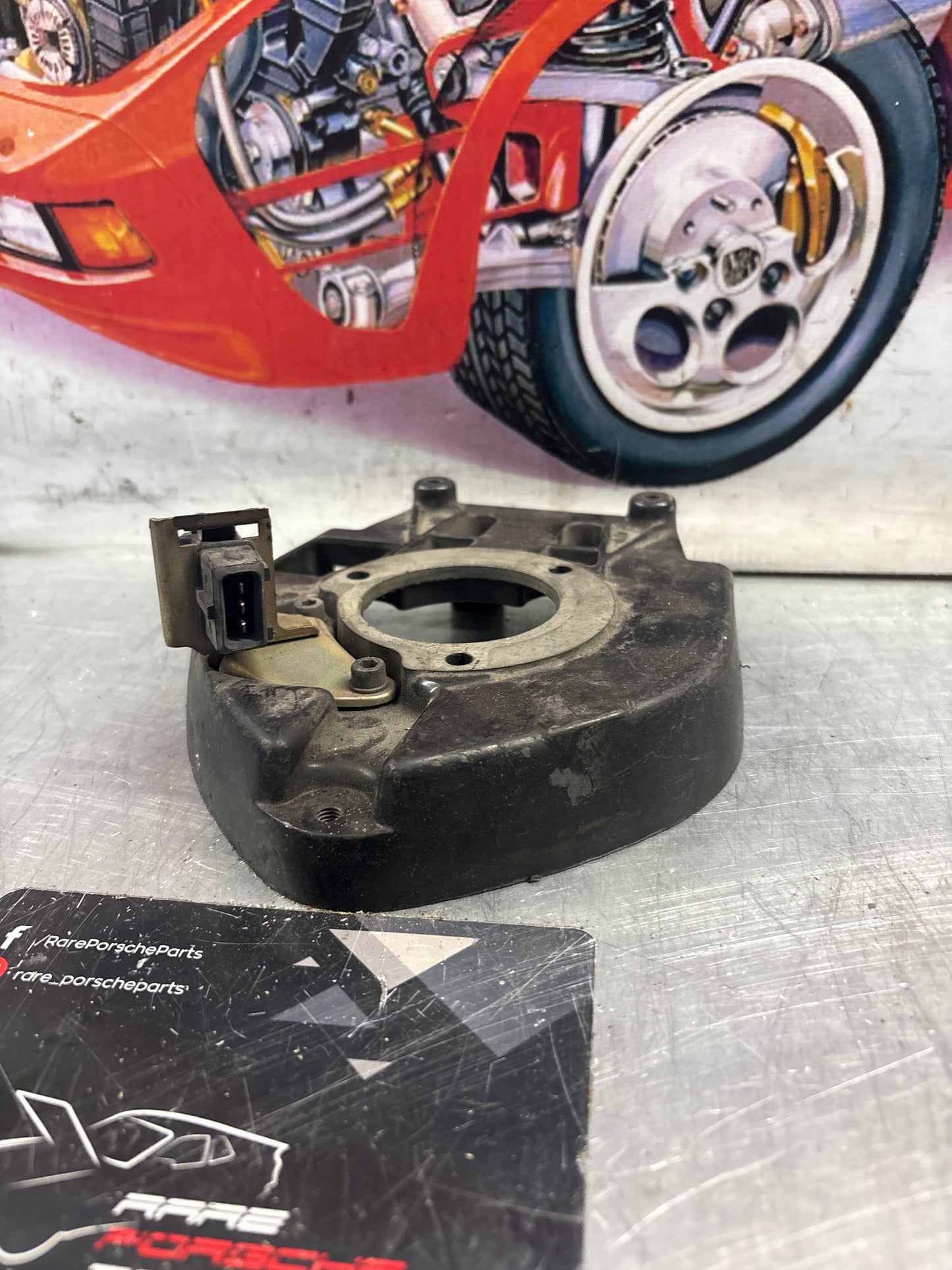 Porsche 944 968 camshaft gear cover, used 9441051795R