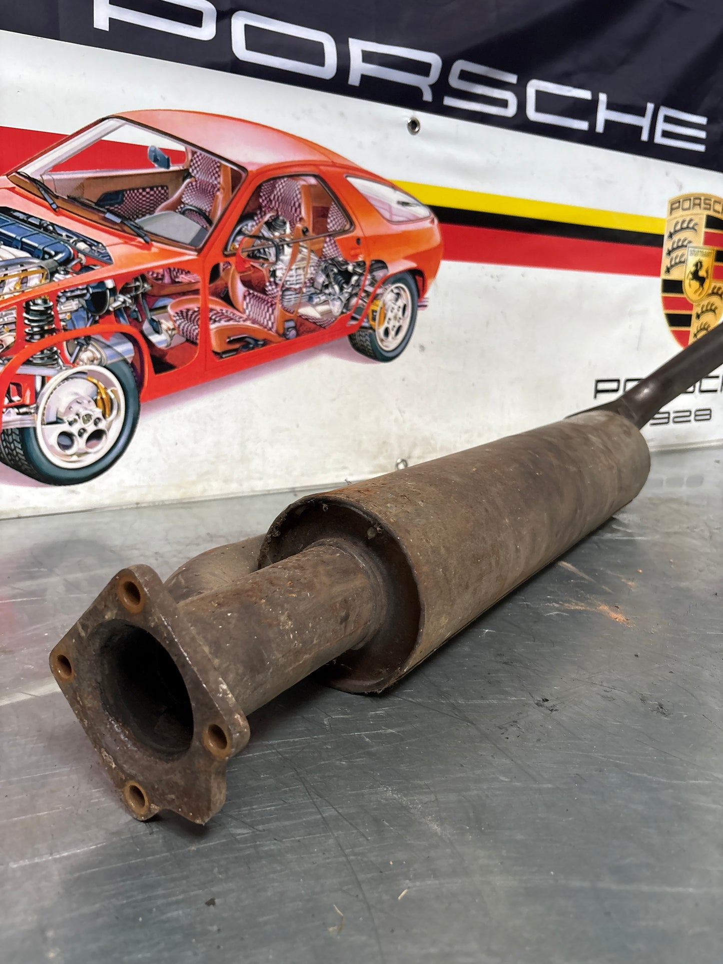 Porsche 944 Turbo front exhaust muffler 95111109303 used