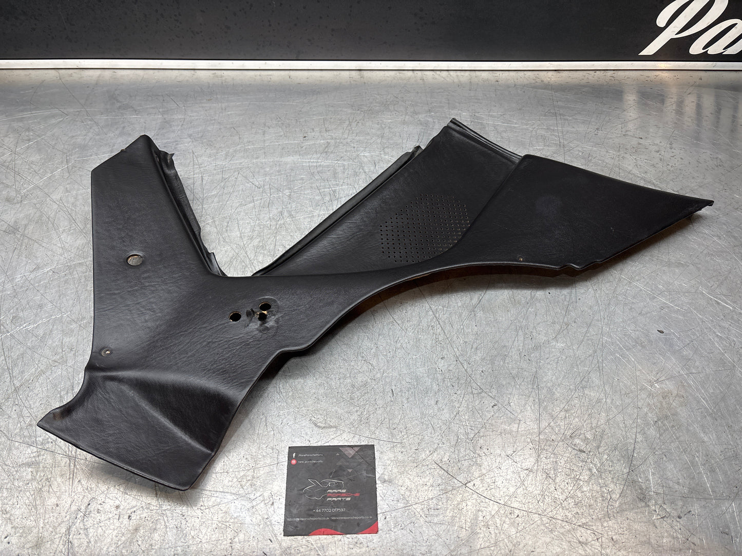 Porsche 944 924 black left rear interior C Post trim /card . Quarter panel trim used, 94455502101