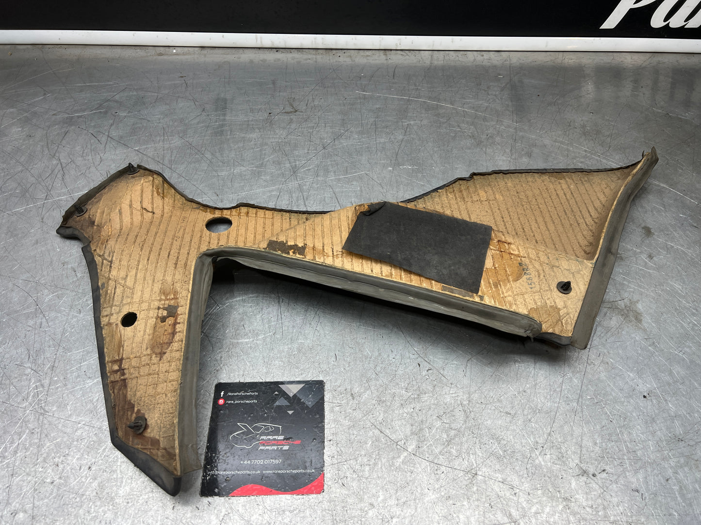 Porsche 944 blue rear interior C Post trim card left side. Quarter panel trim used 944555021