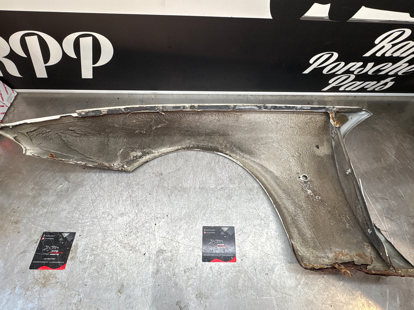 Porsche 944, early front right wing, in need of repair