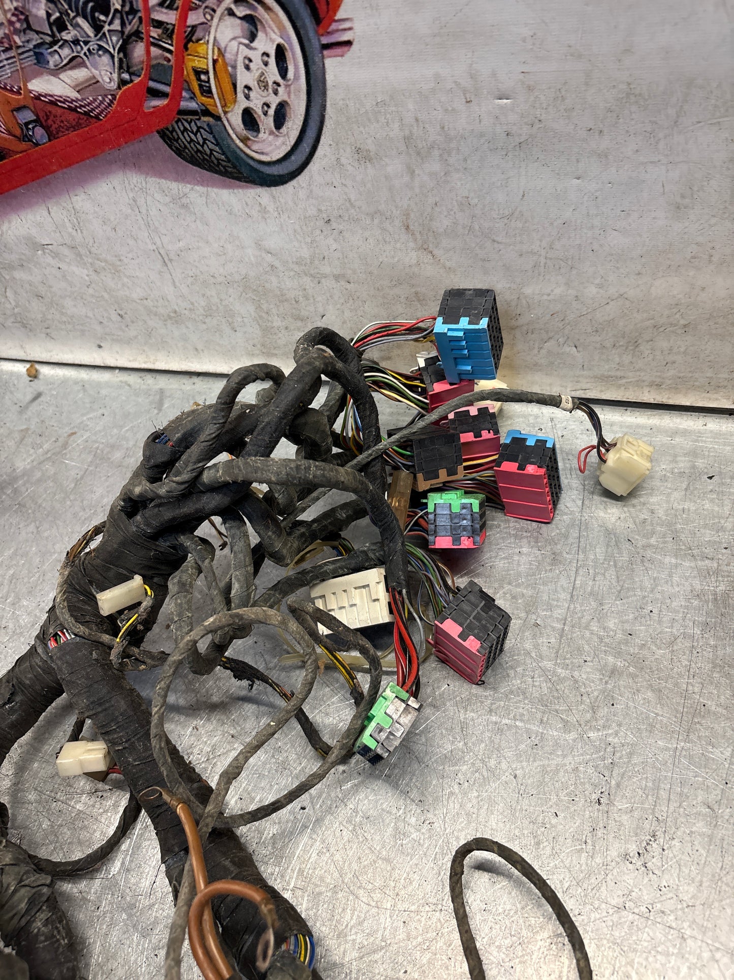 Porsche 944 Turbo 86- LHD Interior / Dashboard wiring loom, used 95161200604