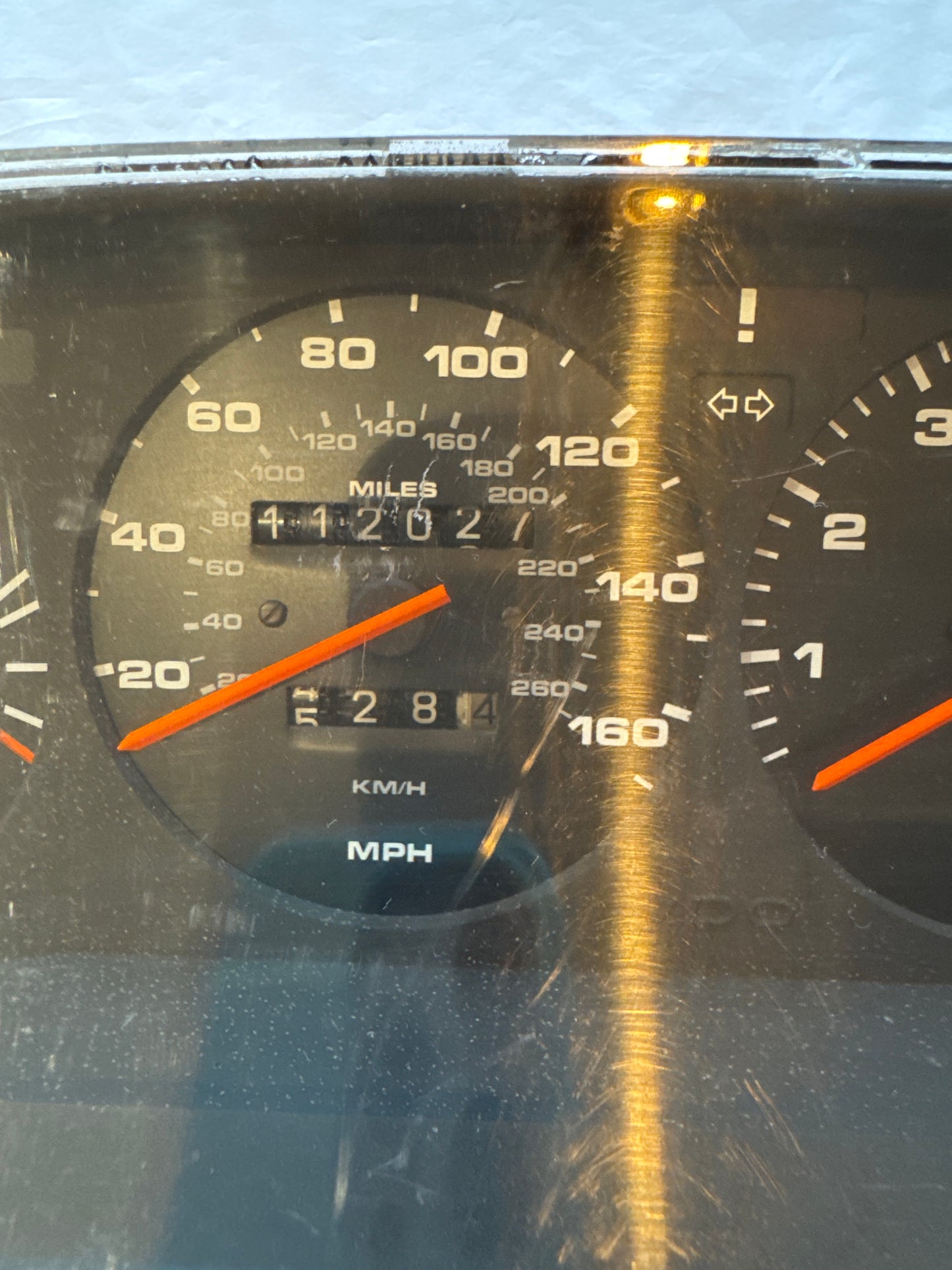 Porsche 944 dash clock binnacle pod speedometer, 94564131106 used 112027 miles