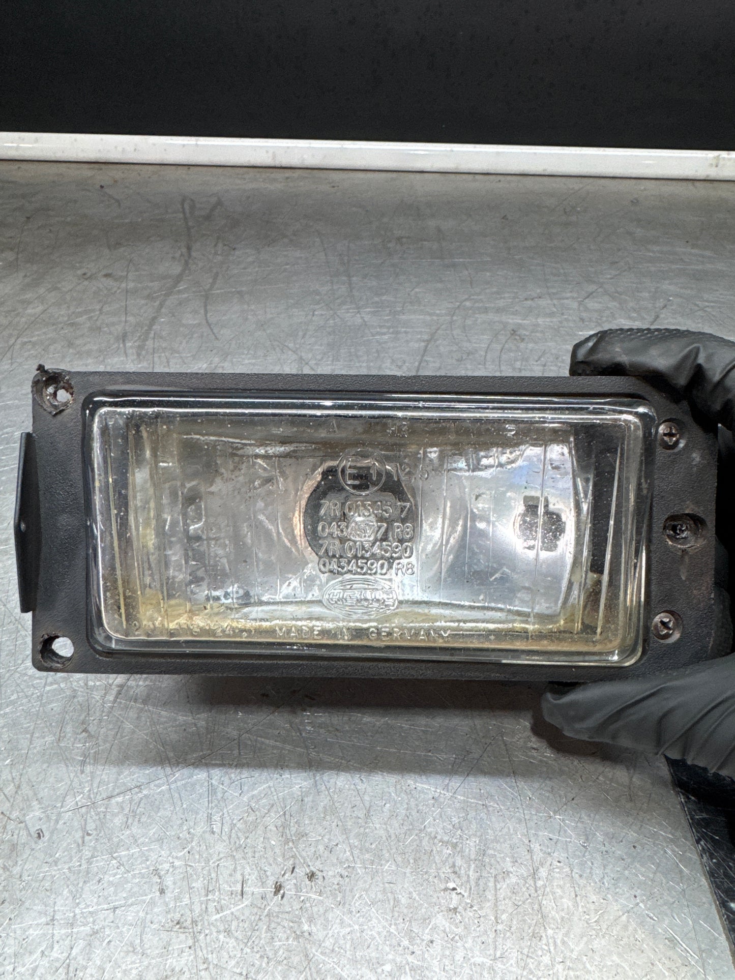 Porsche 924S 944 driving light, Right, 477941752D, plastic housing. Used