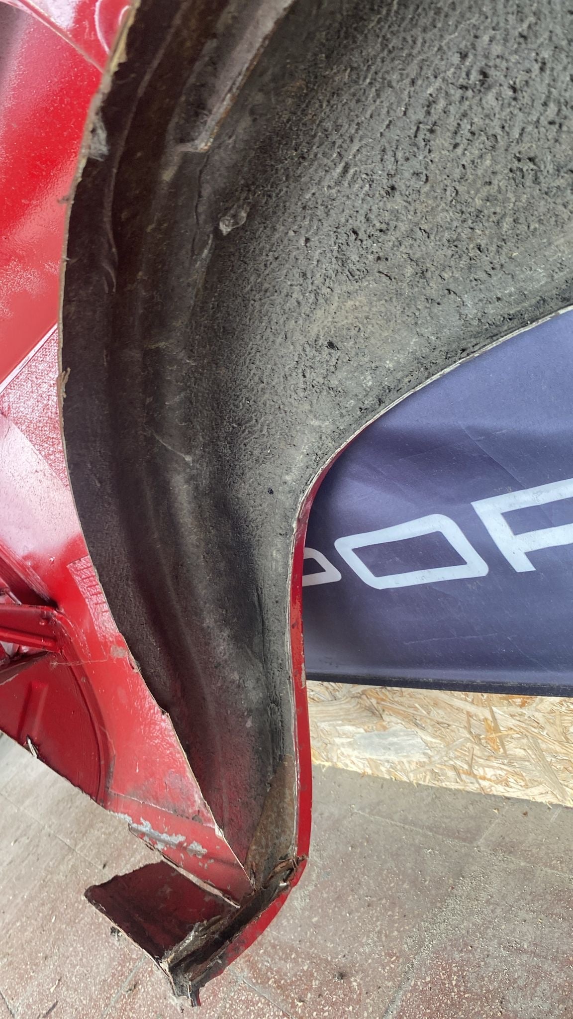 LPorsche 924 76-79 left sill / fender section, 477809601B cut