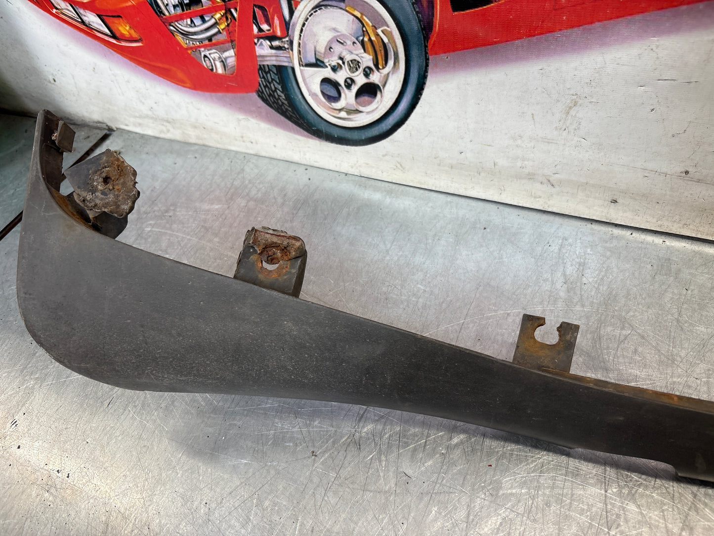 Porsche 944 lower door sill trim molding right side, used 9515591600