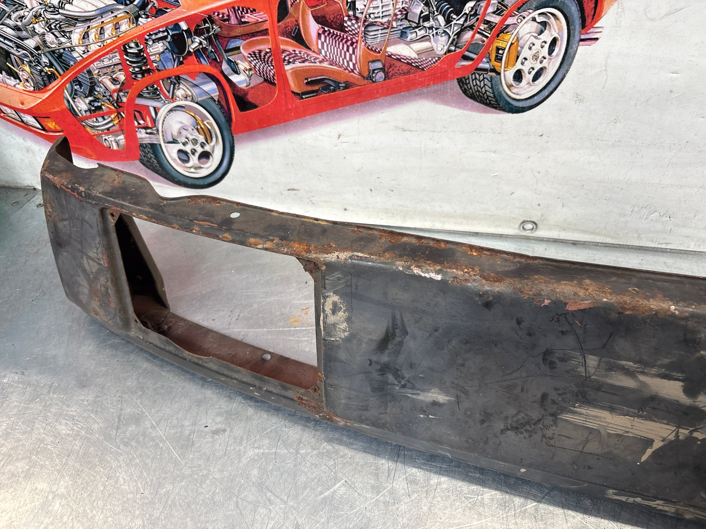 Porsche 914 front bumper, used 91450591010 / 91450500910