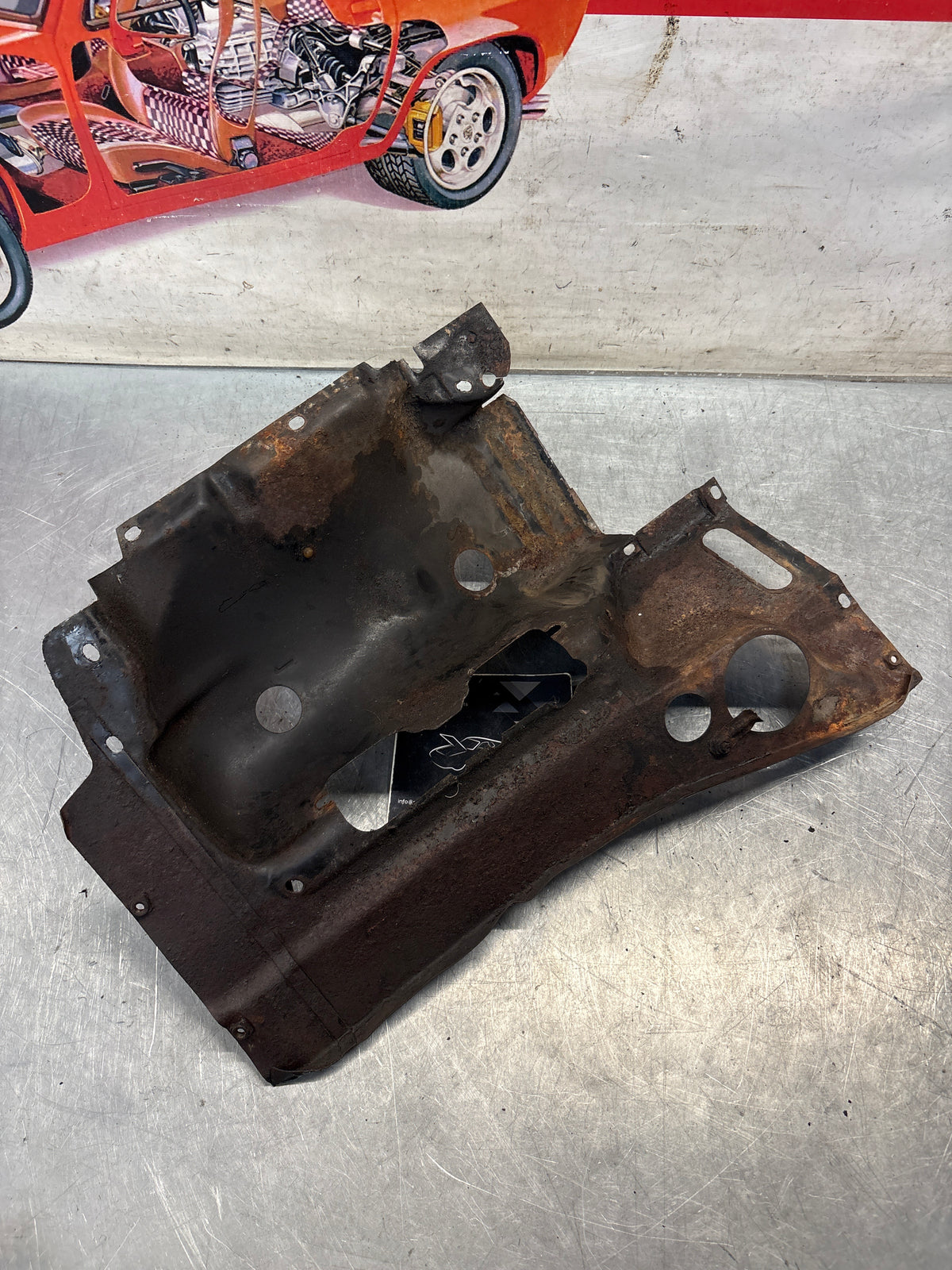 Porsche 914 cylinder cover heat shield, 022119300A Used