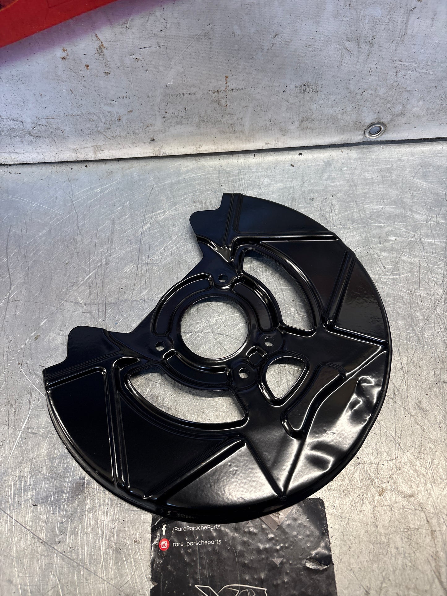 Porsche 924S 944 front disc dust backing plate, refurbished 94435108501