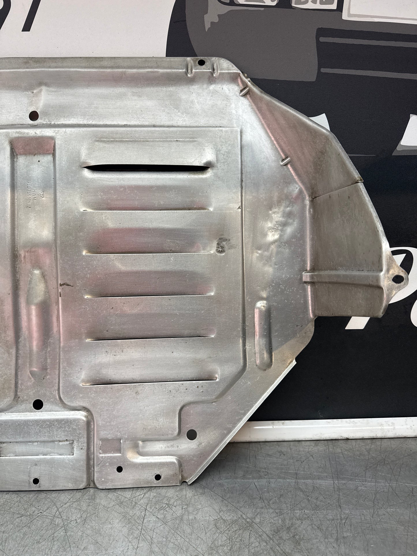 Porsche 944 engine tray / belly pan / undertray used. Aluminium. 94434116103