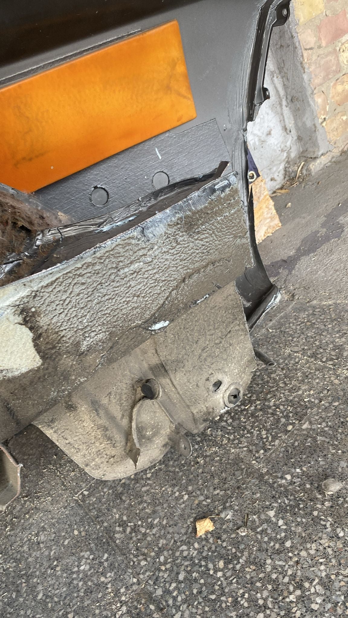 Porsche 944 Right side cut, rear fender with sill 94450390403, 94450361200