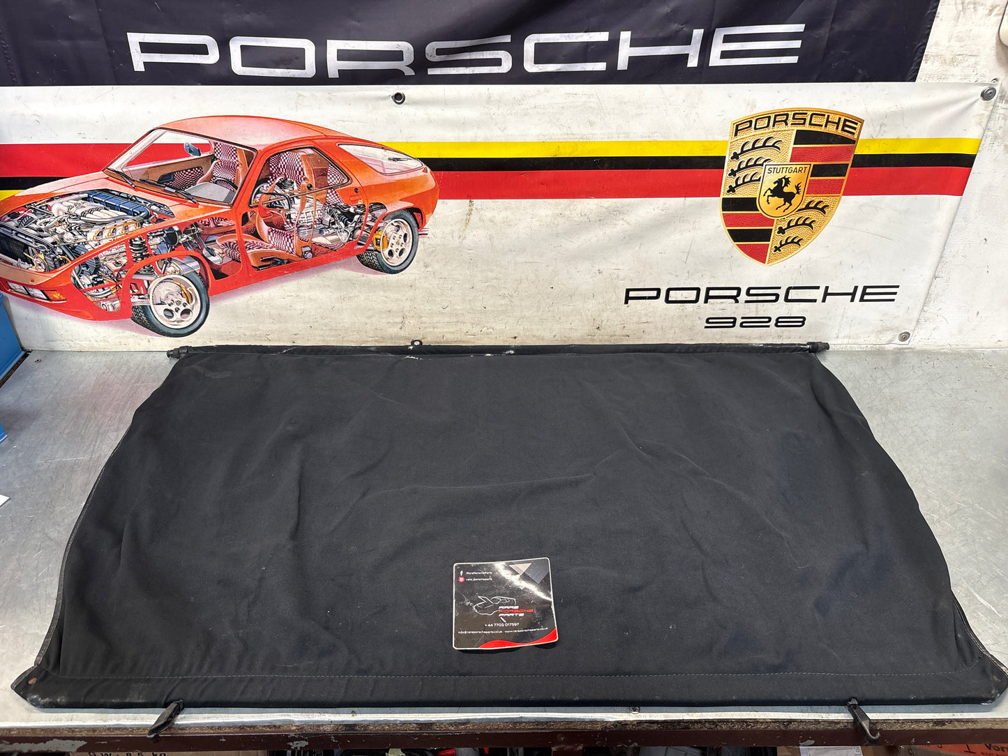 Porsche 944 89- / 968 Rear Luggage compartment cover, BLACK. For cars with rear seats, split 9445550270270G