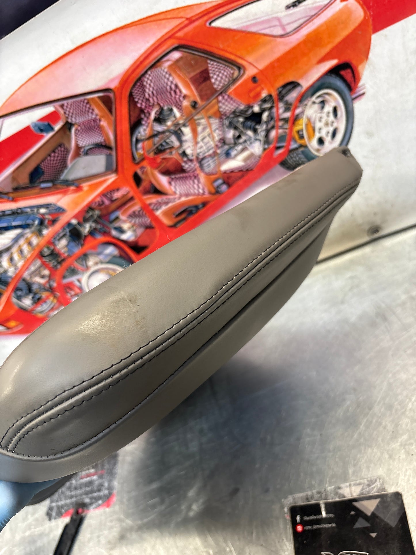 Porsche 911 996 rear right seat  backrest, grey, used 99652222102