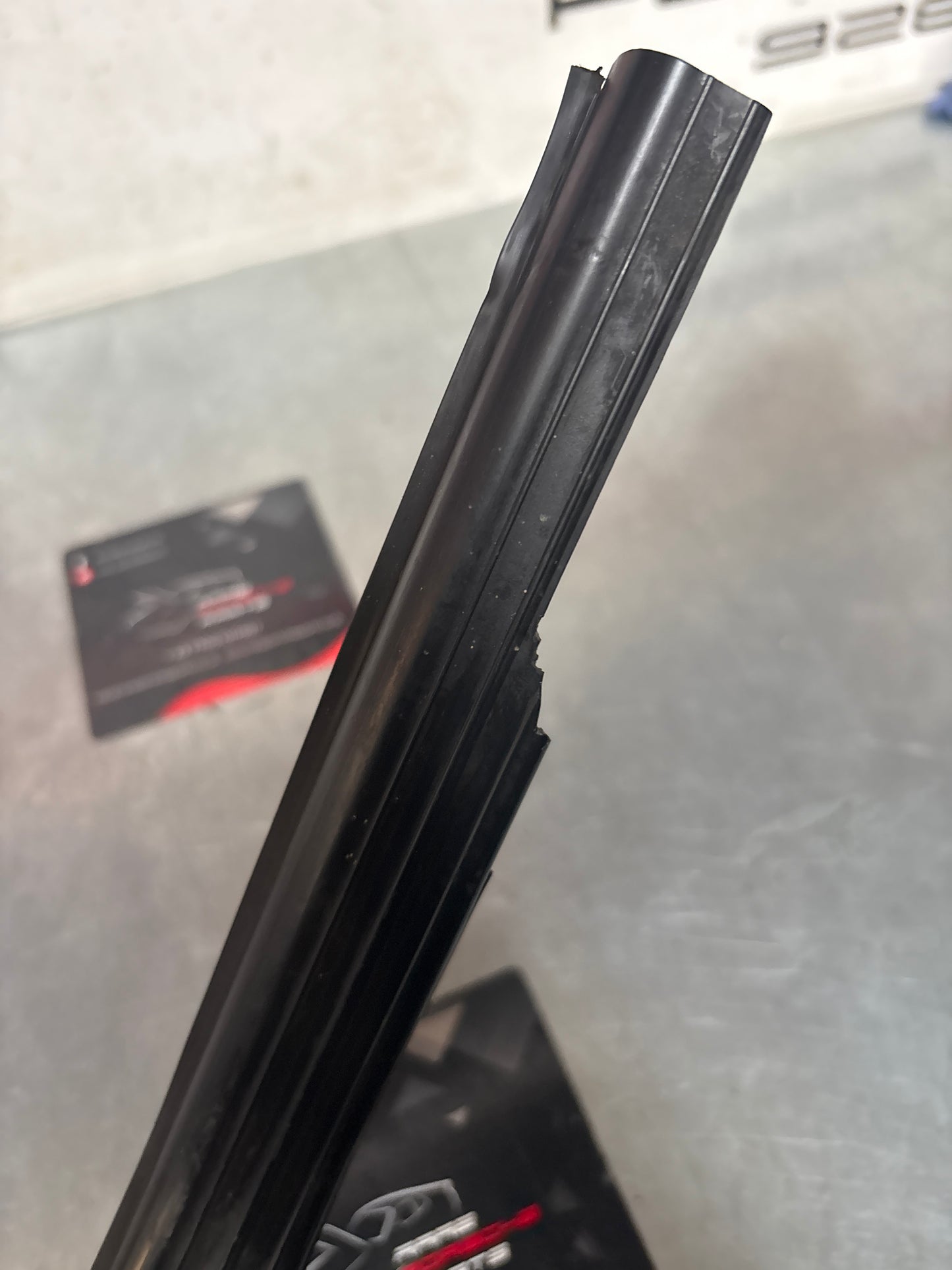 Porsche 944 85.5- left sill trim, scuff plate used 94455112100 cracked