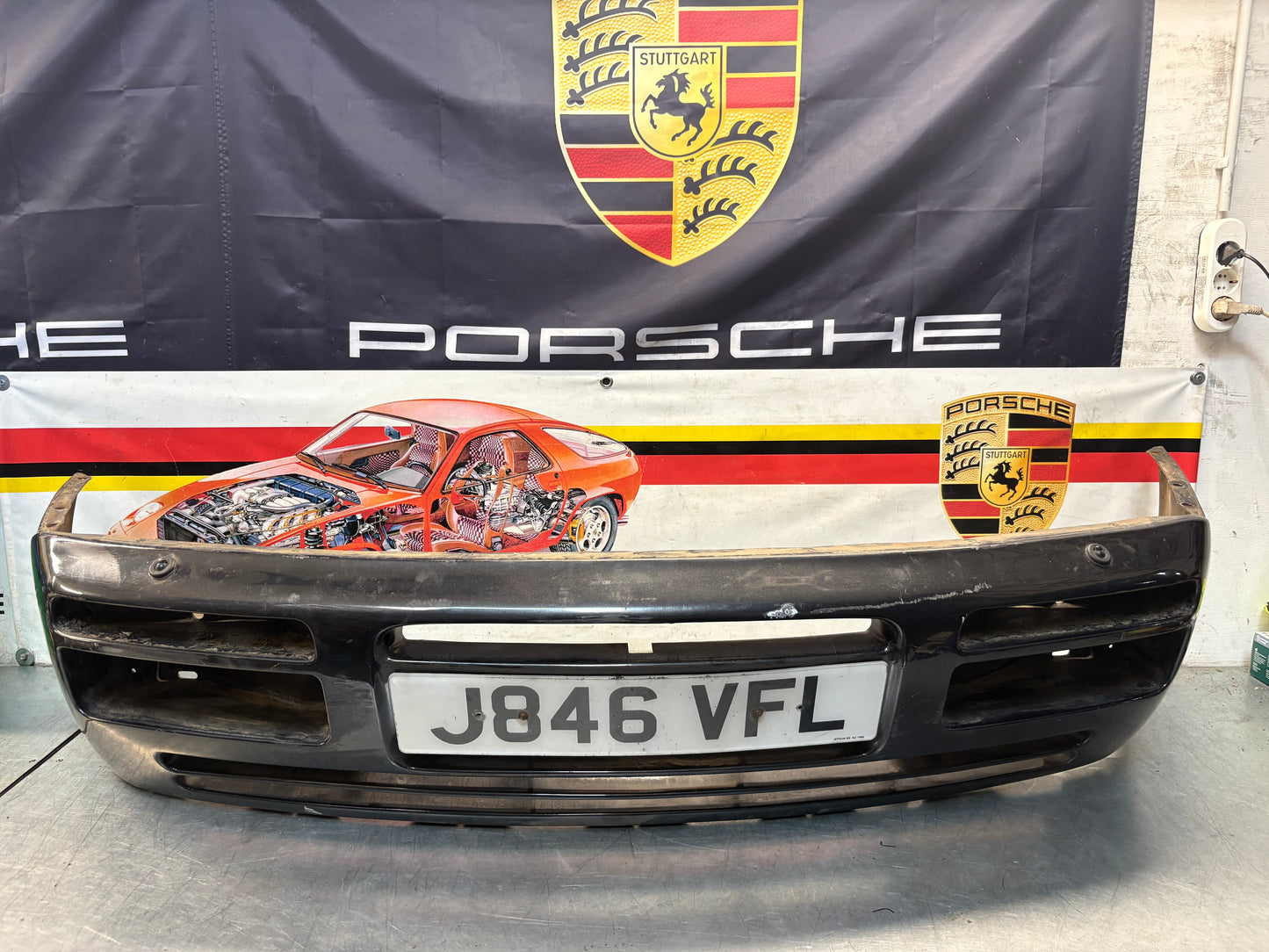 Porsche 944 S2 / Late turbo front bumper, used condition 95150537100