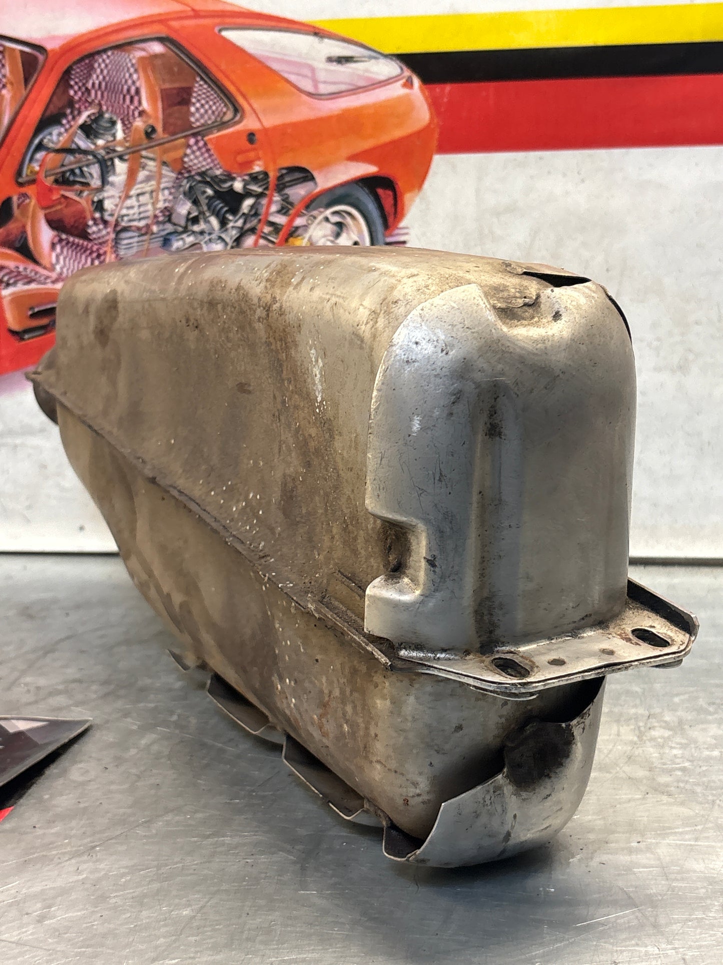 Porsche 911 964 rear muffler, used 96411104605