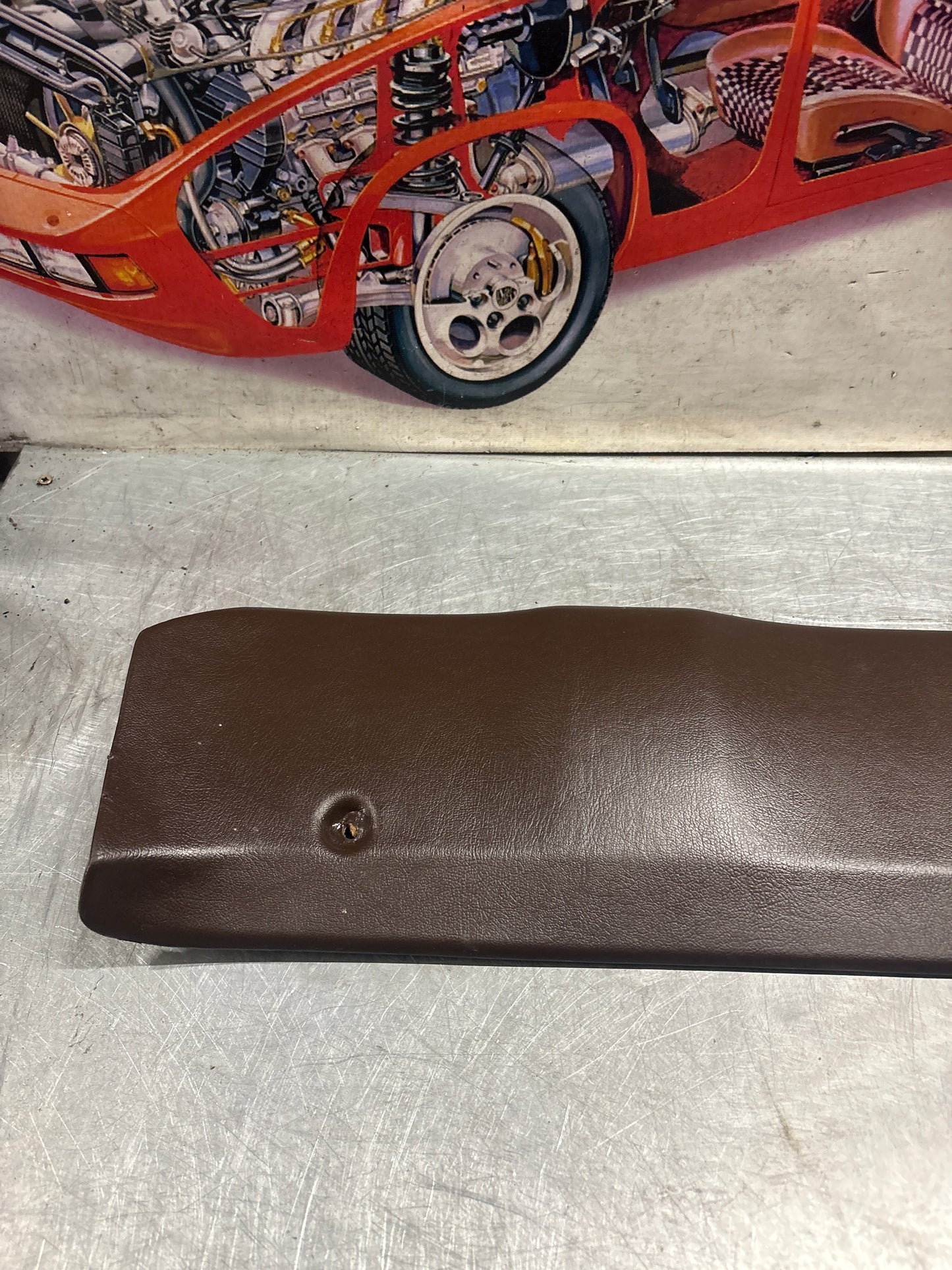 Porsche 924 944 sunroof mechanism trim panel brown 1984 onwards 94455594100