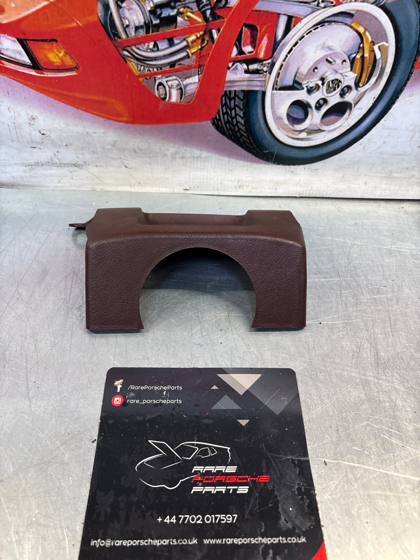 Porsche 928 Steering Column Cover burgundy, for spares or repair 92855213503  