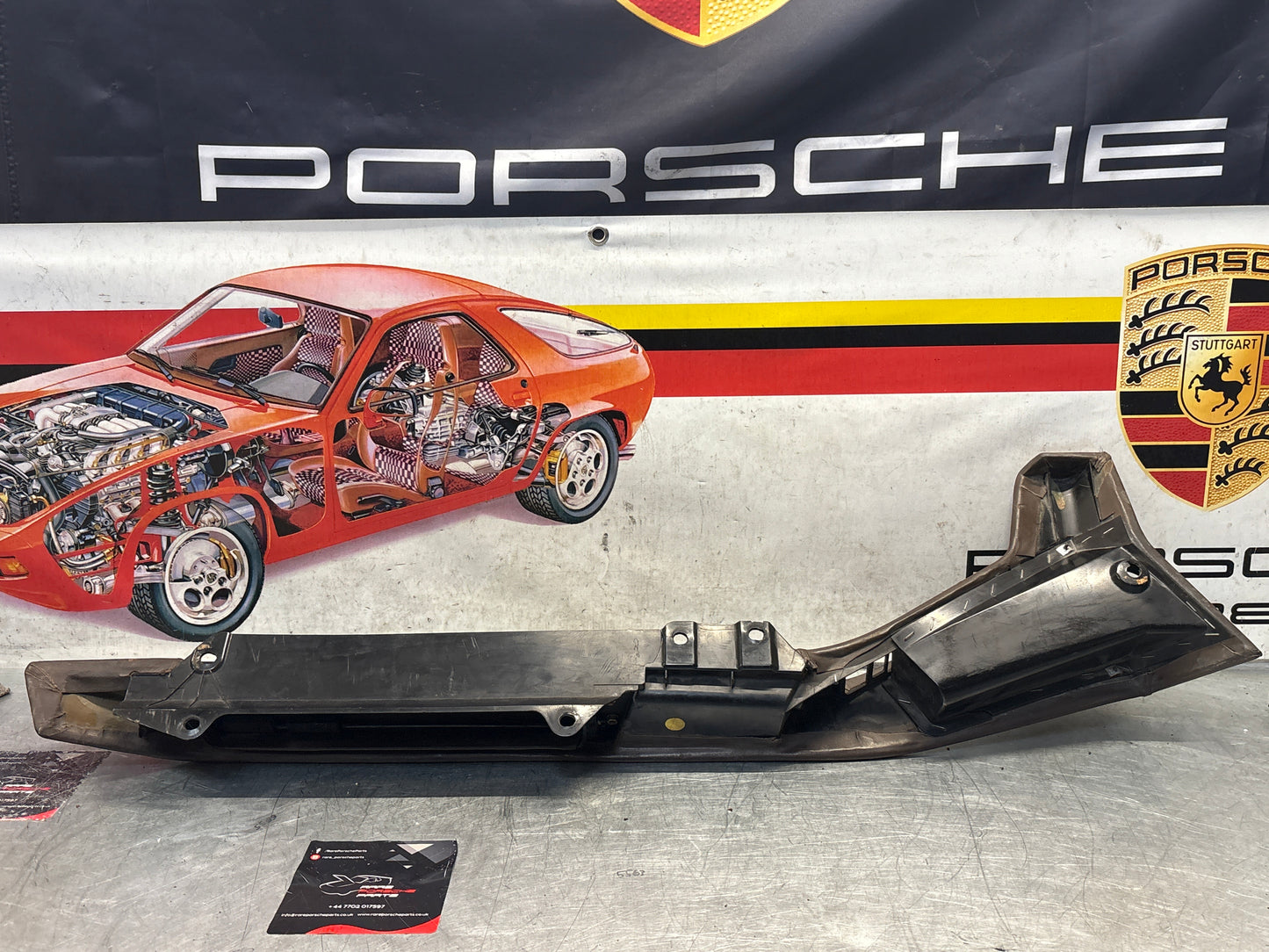 Porsche 928 brown door armrest, right, off side, 92855510203, used