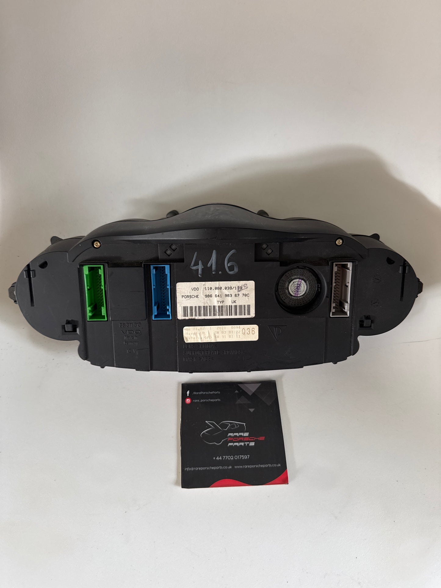 Porsche Boxter 986 Instrument Cluster, unknown mileage 9866419836770C used