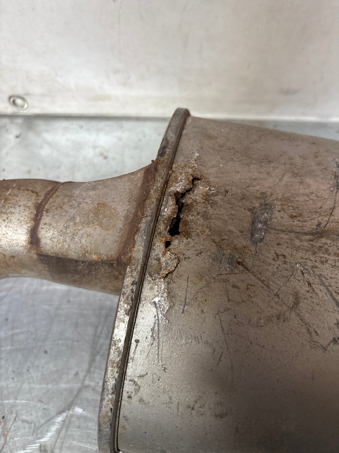 Porsche 944 Turbo exhaust system rear muffler, used, for spares or repair