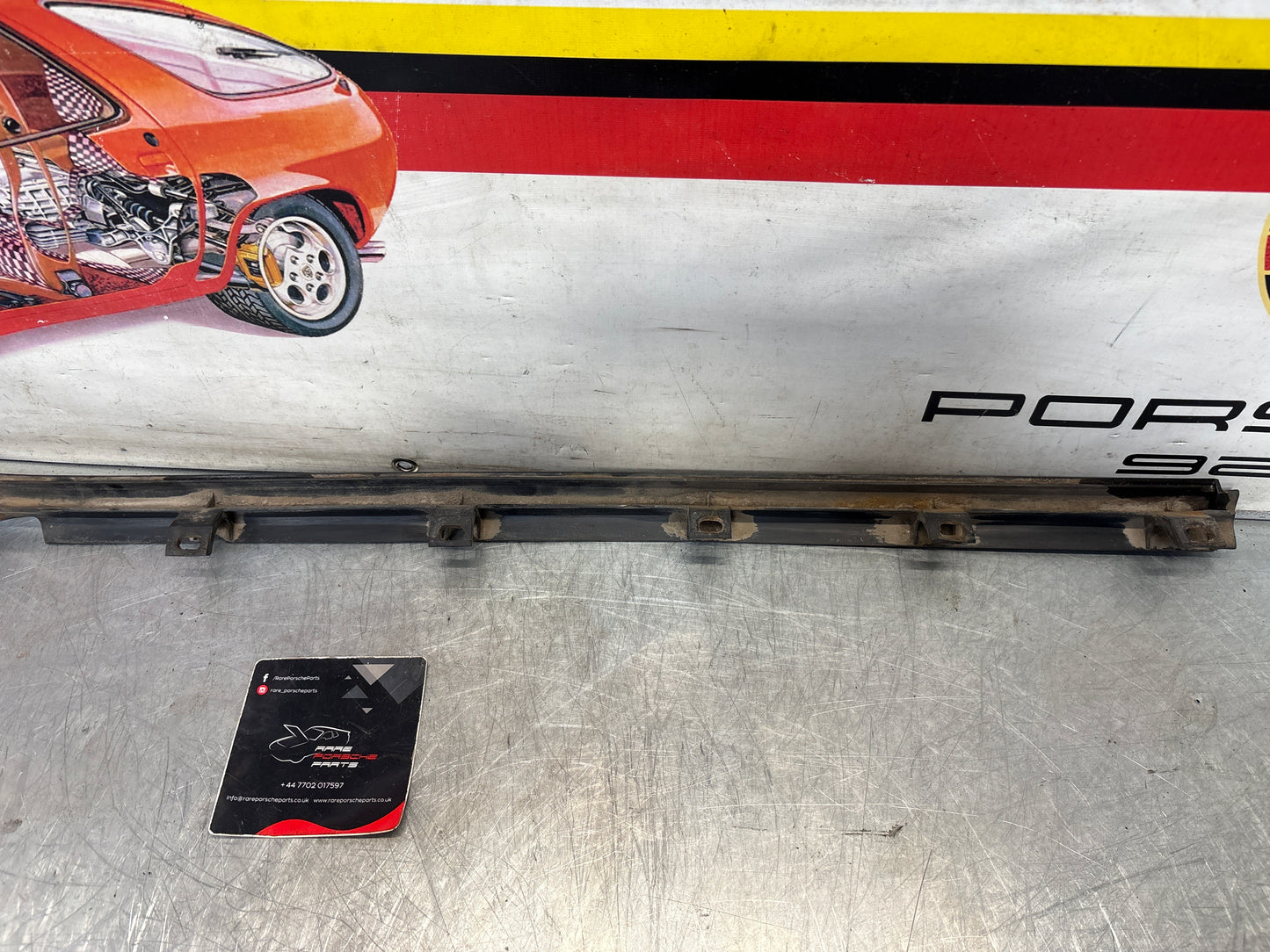 Porsche 944 lower door sill trim molding left side, used 95155919500