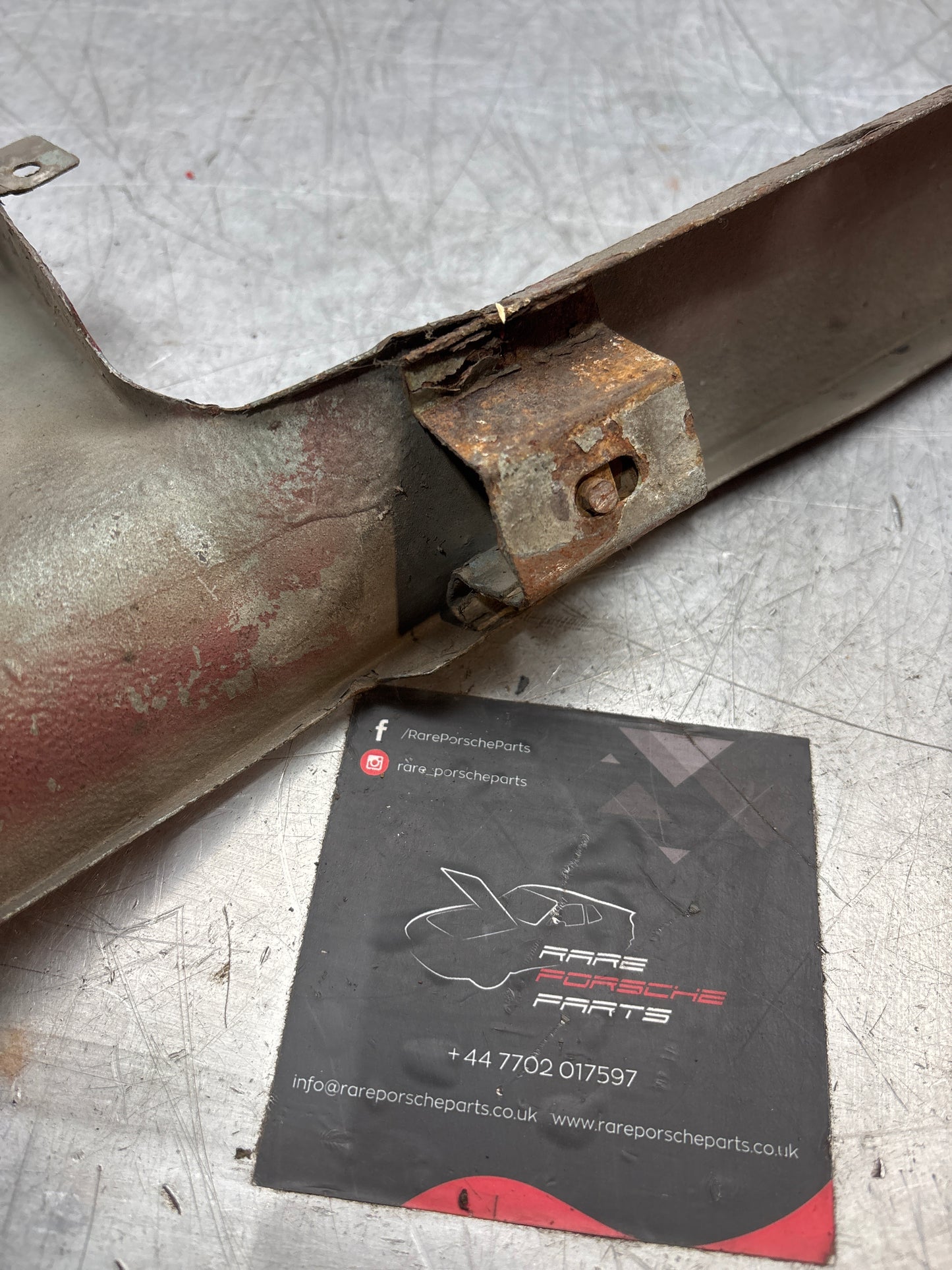 Porsche 924 Lower front valance, used, 94450303501 damaged