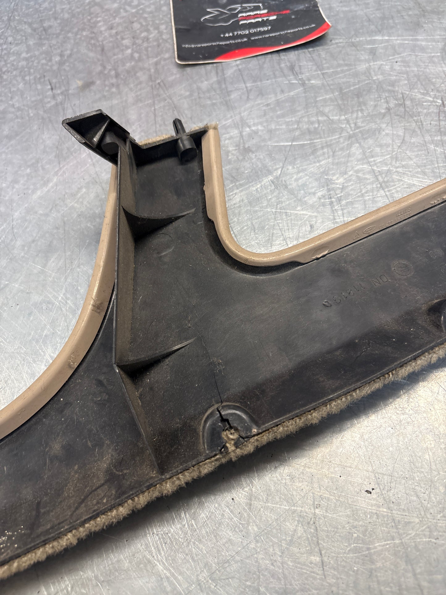 Porsche 944 Front Door Card Carpeted Lower Pocket 94455527300, beige, used
