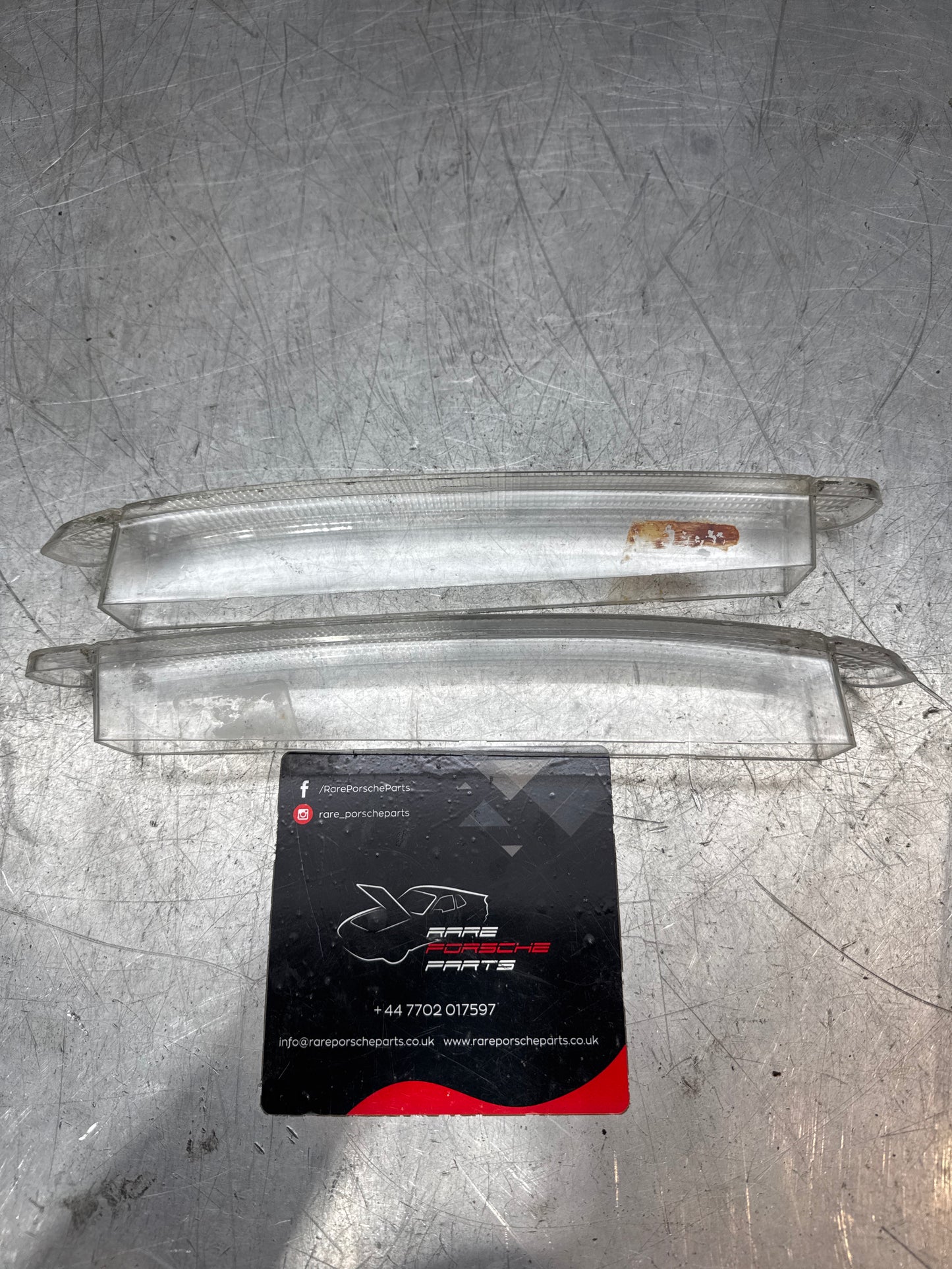 Porsche 944 lens S2 / Turbo pair of aftermarket clear indicator lenses, used