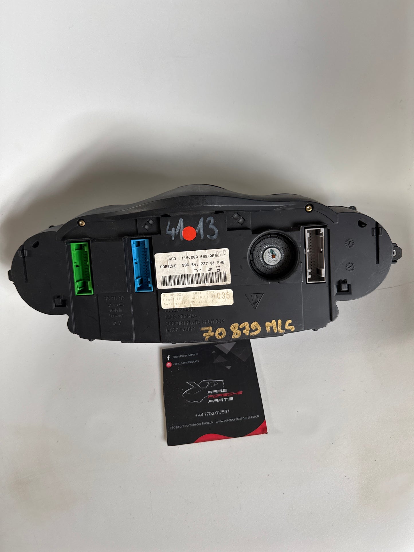 Porsche Boxter 986 Instrument Cluster, unknown mileage 98664123701 used