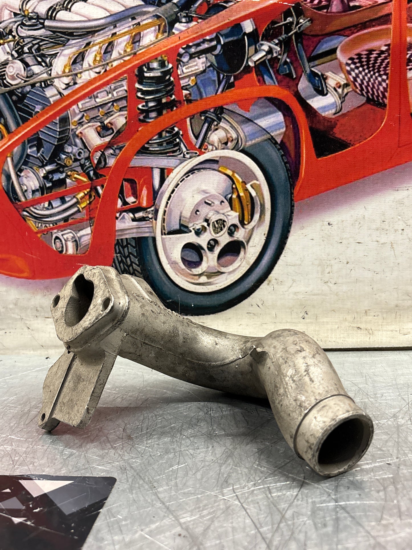 Porsche 911 intake manifold pipe, used 9111101680R