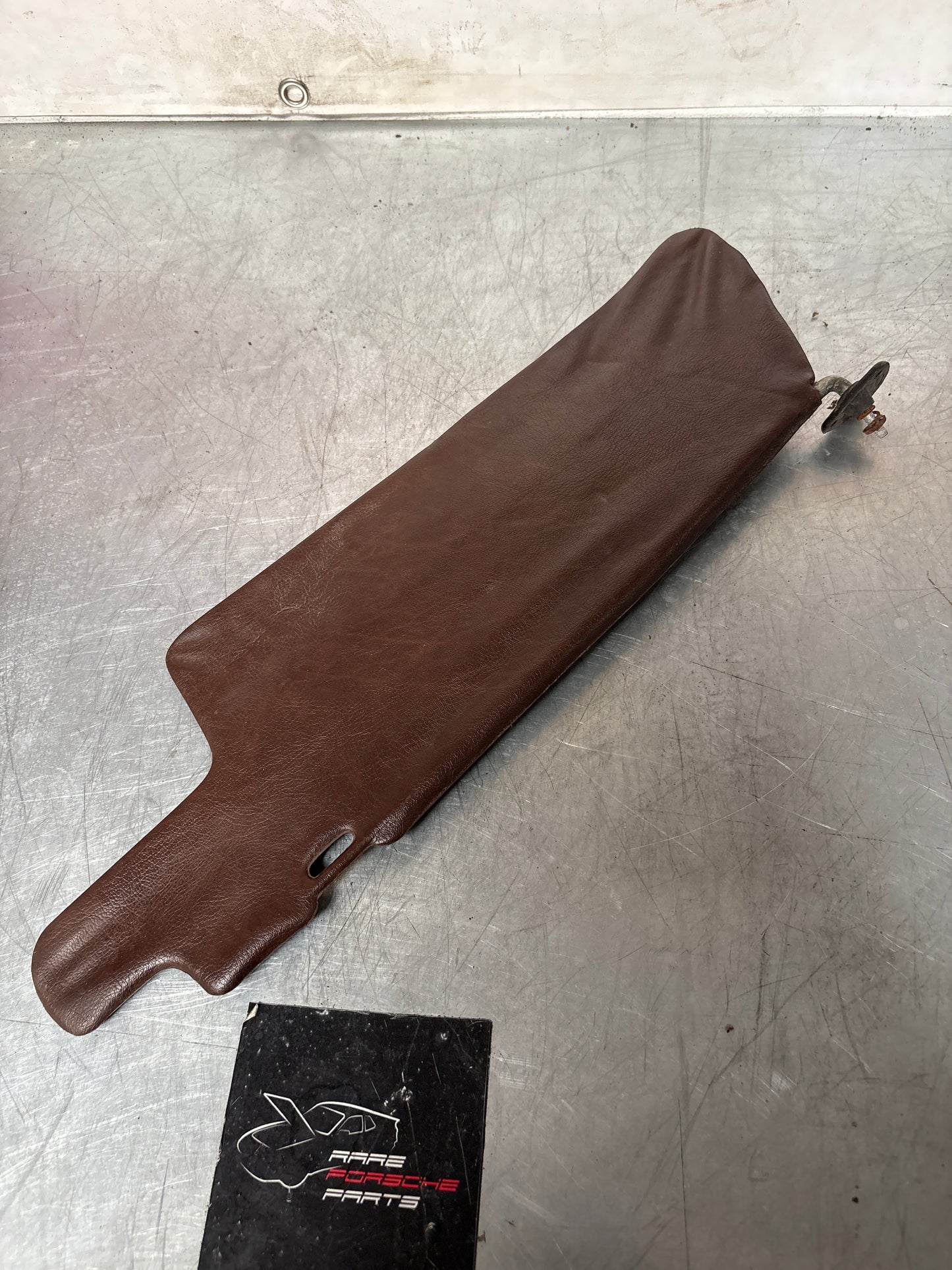 Porsche 924 944 right passenger side sun visor, brown, used 477857552