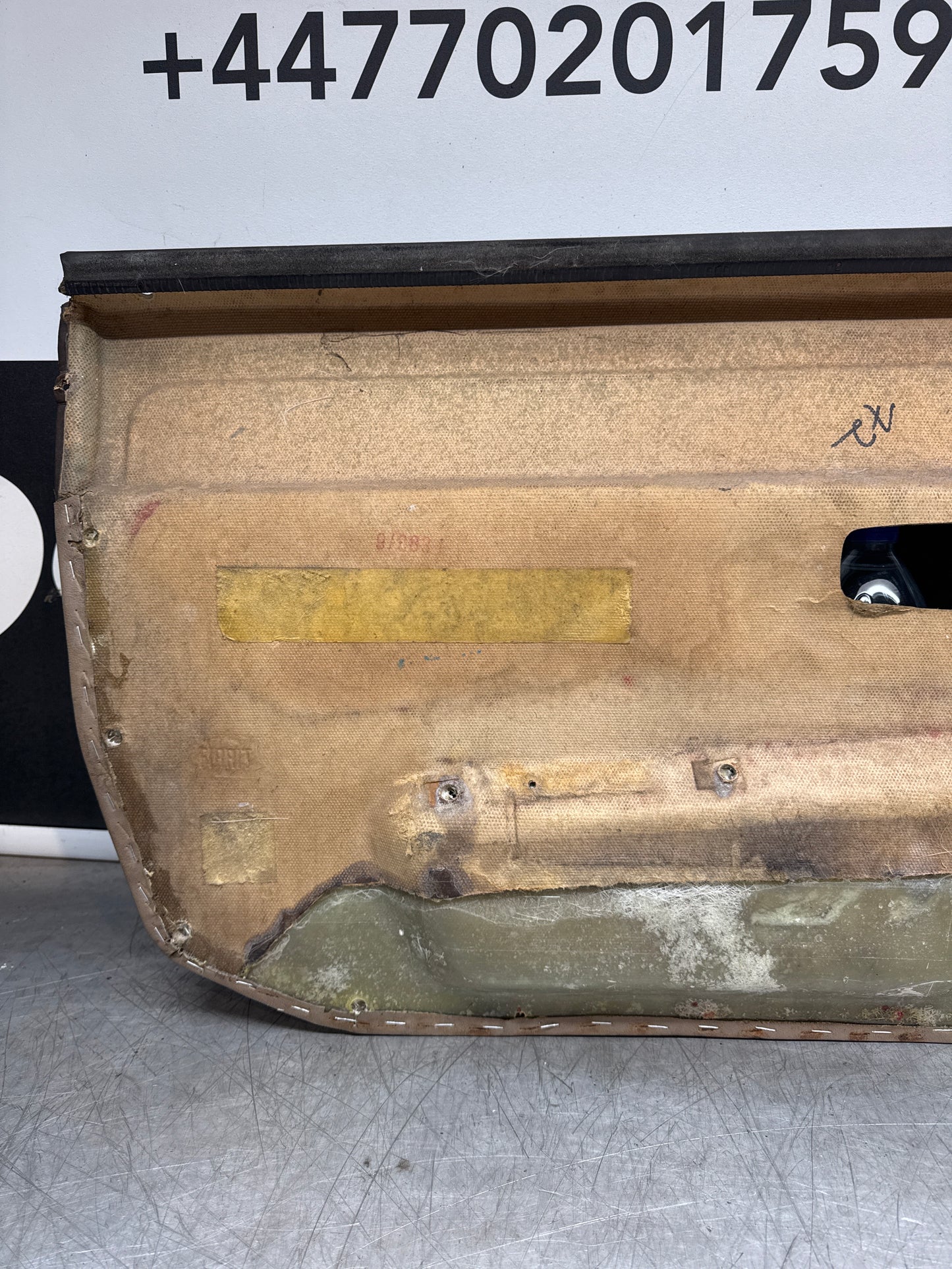 Porsche 924/944 early Porsche brown / cream door card pair. used condition left side, Rhd, 478867011