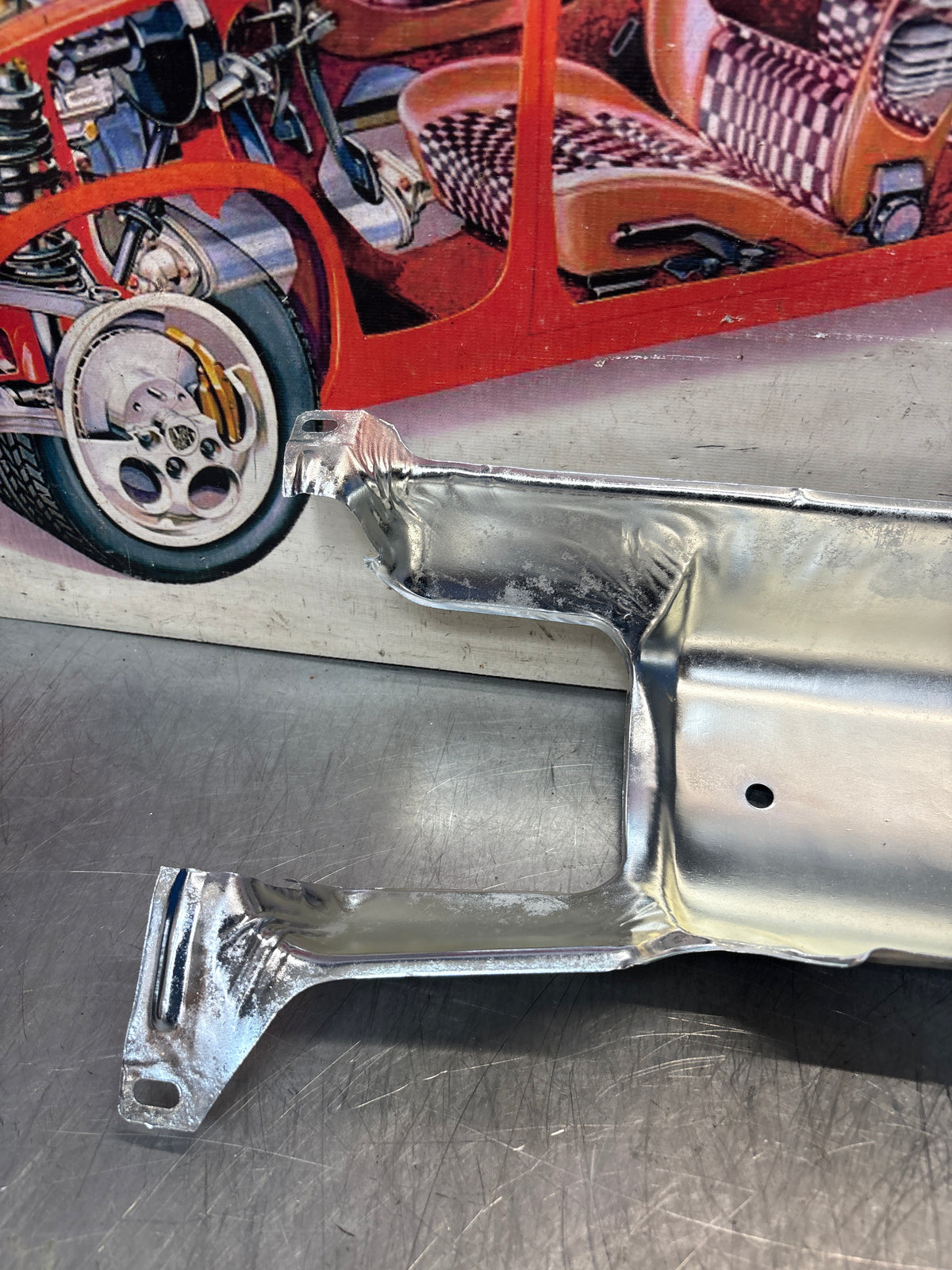 Porsche 924 (from 82) 924S 944 heat shield, middle section, 95150486900, refurbished