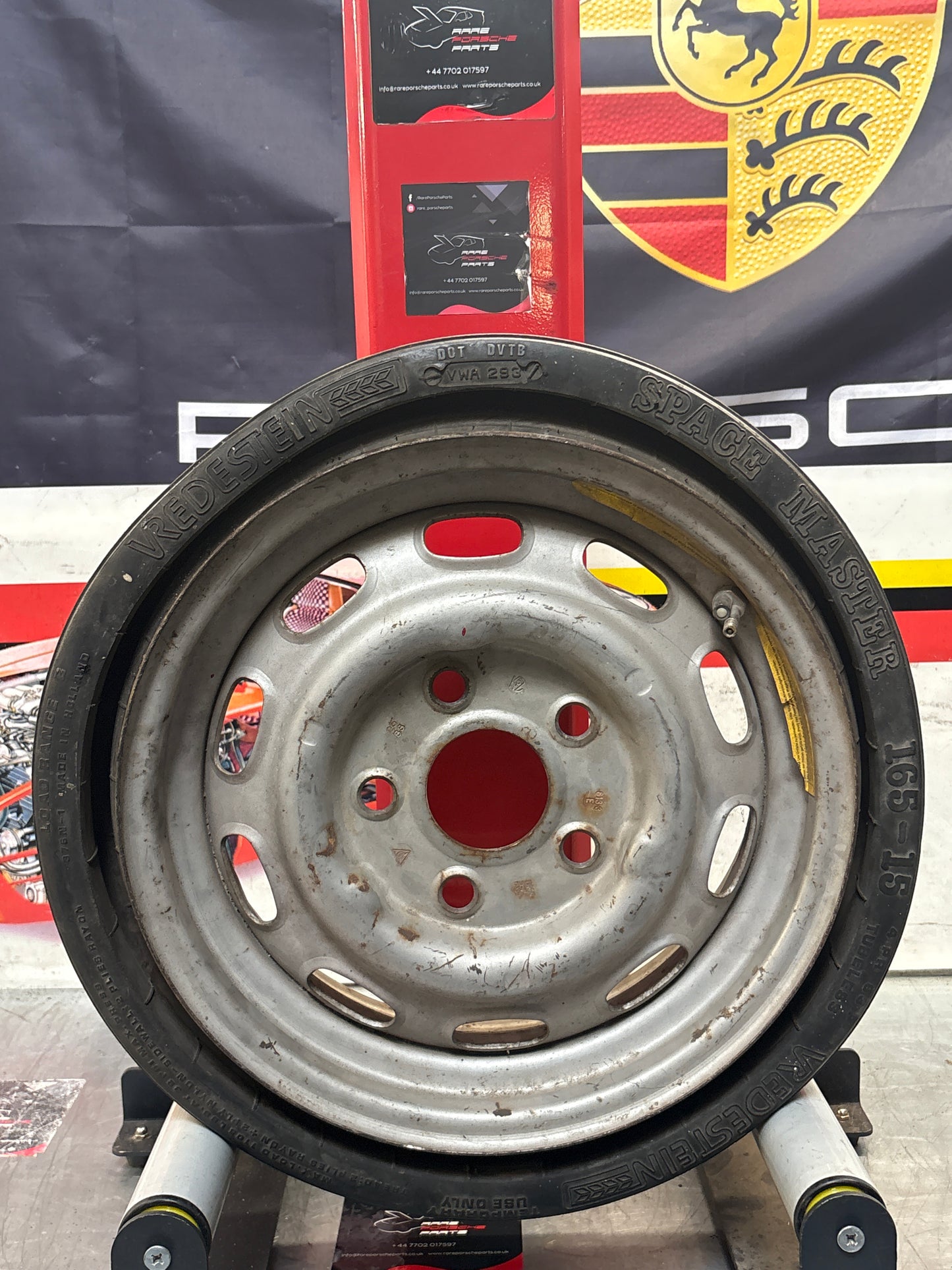 Porsche 911 944 924s spare wheel in steel with tyre, used