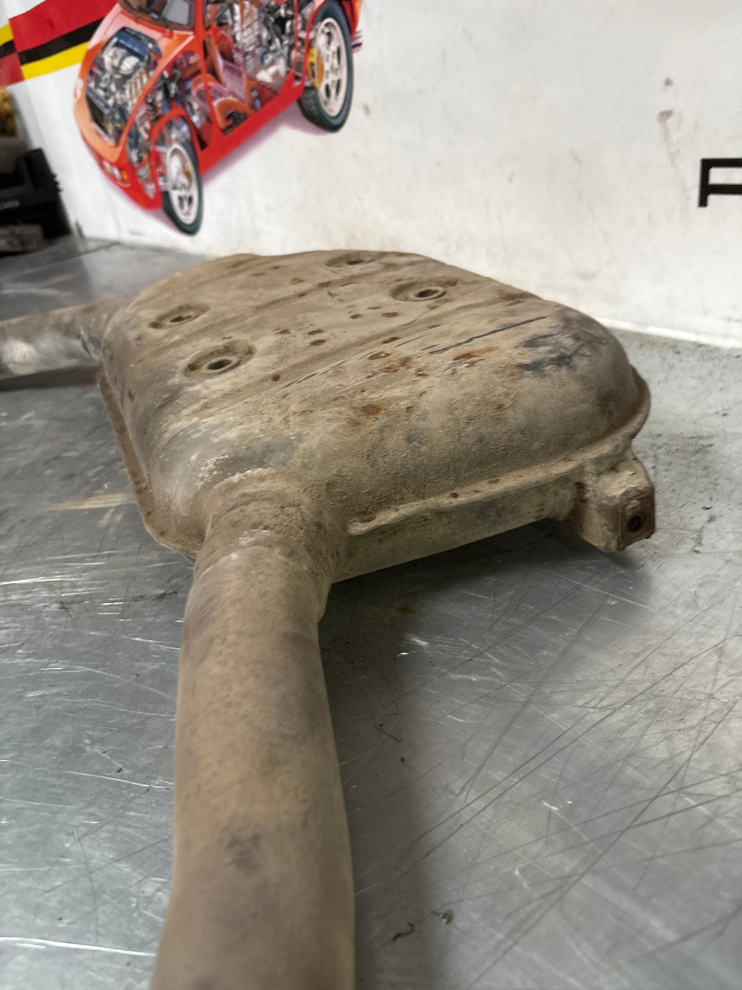 Porsche 928 Right side silencer, used 92811109301